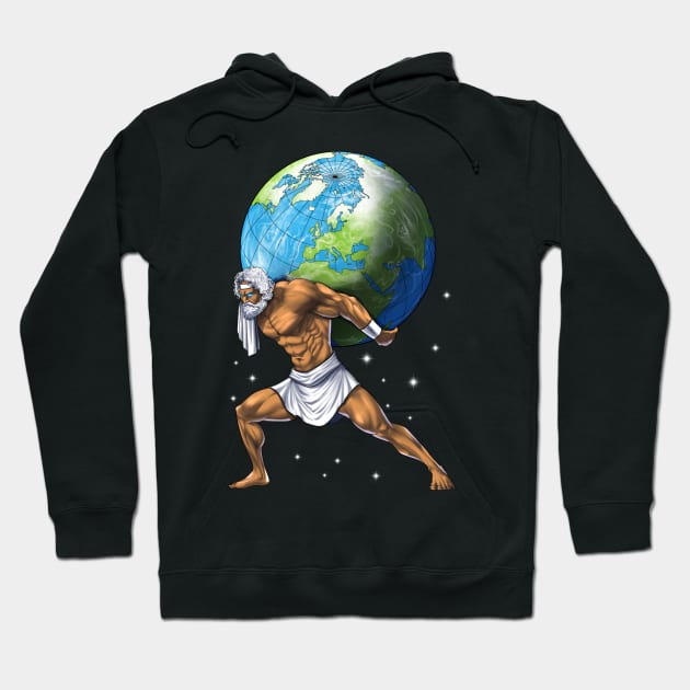 Ancient Greek God Atlas Hoodie by underheaven